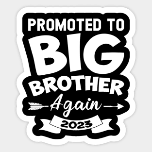 Promoted To Big Brother Again 2023 Sticker